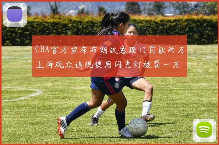 CBA官方宣布布朗故意蹬门罚款两万上海观众违规使用闪光灯被罚一万